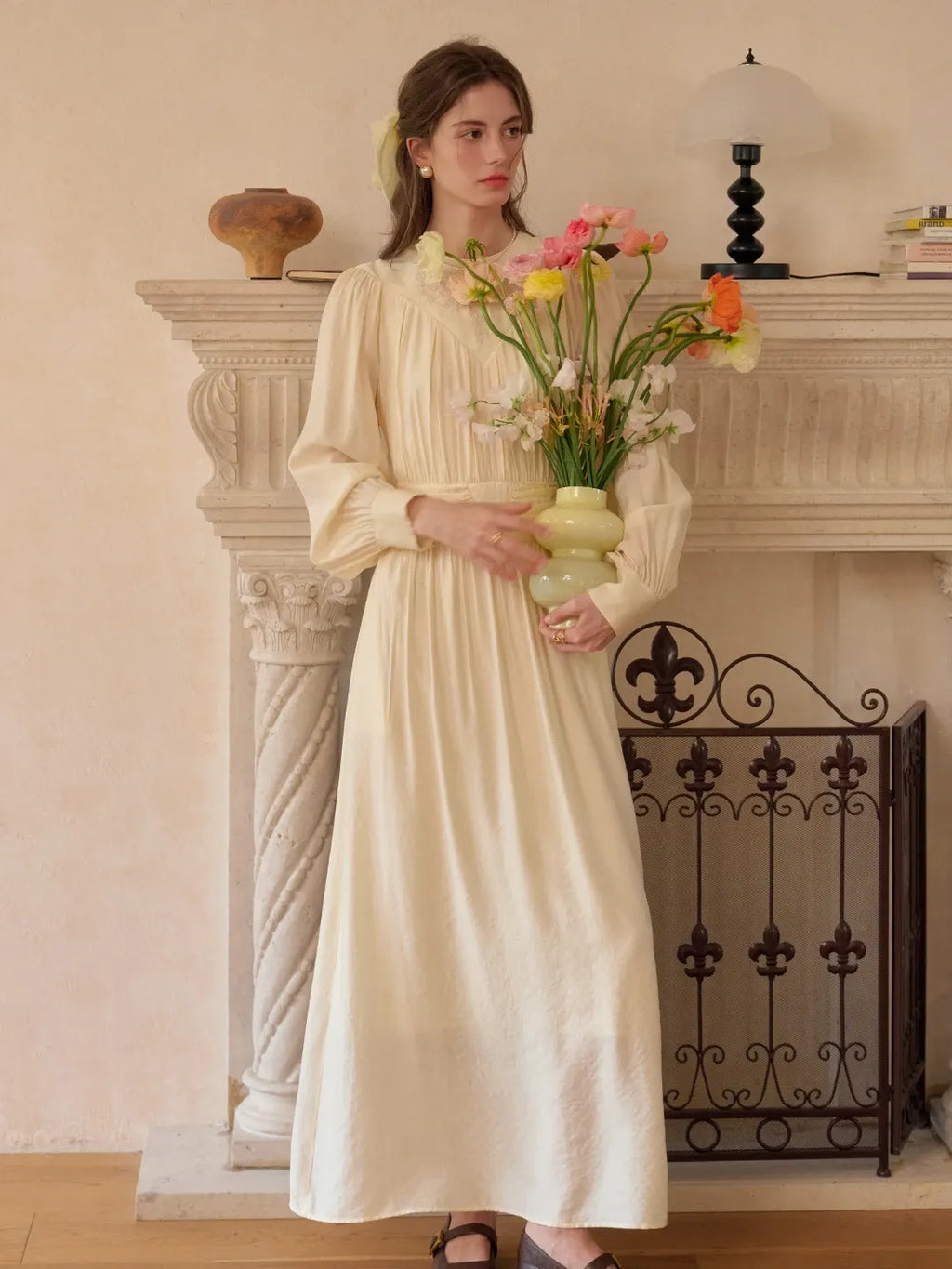 Rosie Round Neck Embroidery Dress