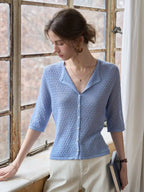 Voka Simple V-Neck Wool Cardigan