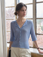 Voka Simple V-Neck Wool Cardigan