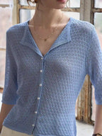 Voka Simple V-Neck Wool Cardigan