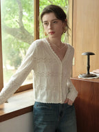 Elouise V-Neck Wool Cardigan