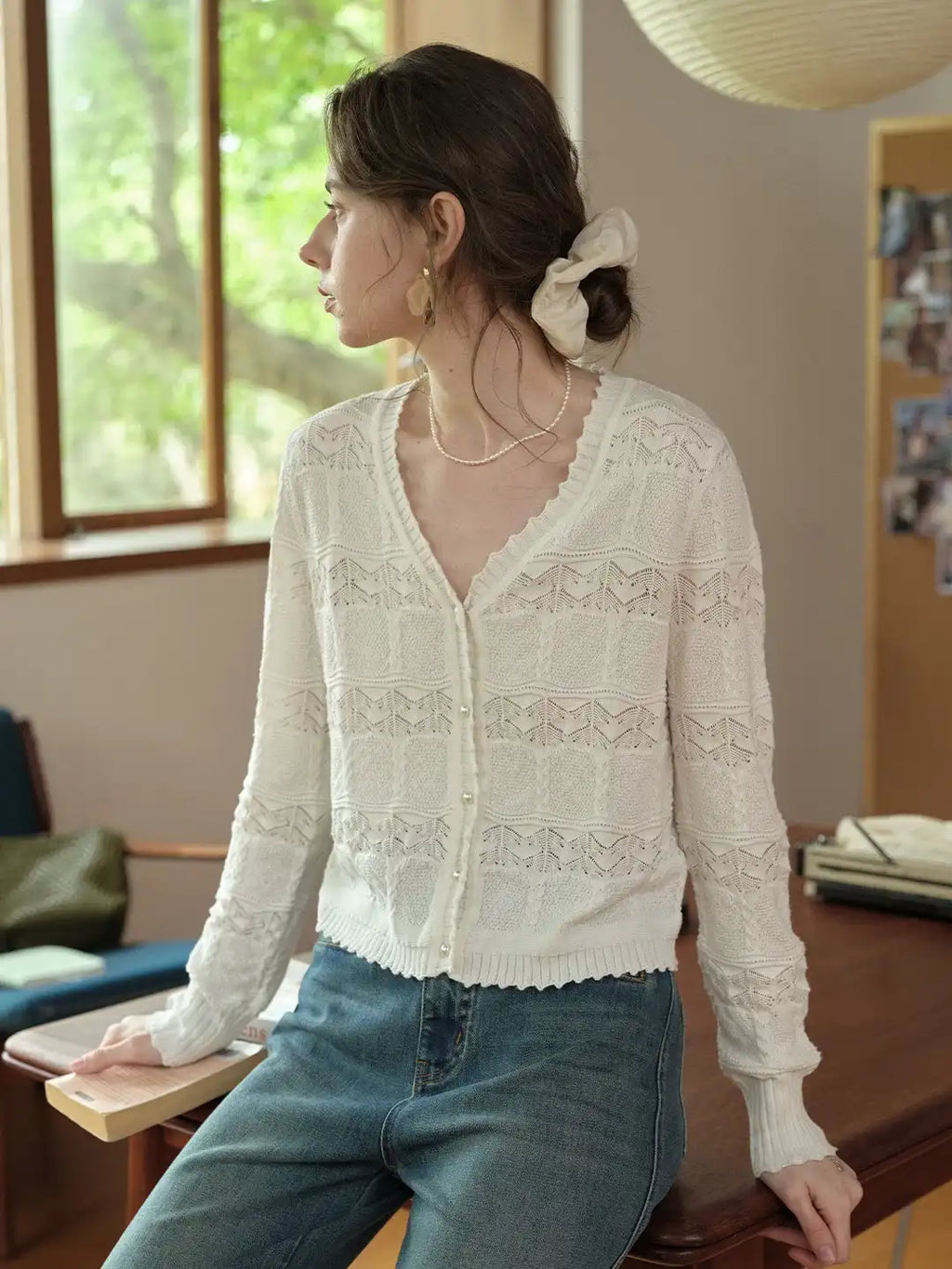 Elouise V-Neck Wool Cardigan