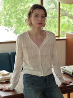 Elouise V-Neck Wool Cardigan