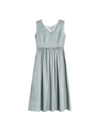 Irene Round Neck Waist Sleeveless Dress