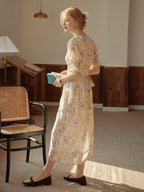 Kora Floral Printed Rayon Maxi Dress