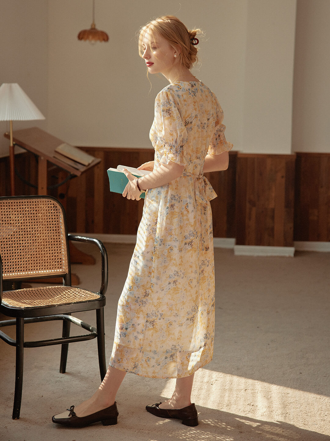 Kora Floral Printed Rayon Maxi Dress
