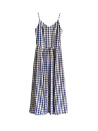Tinsley Suspender Plaid Dress- Red