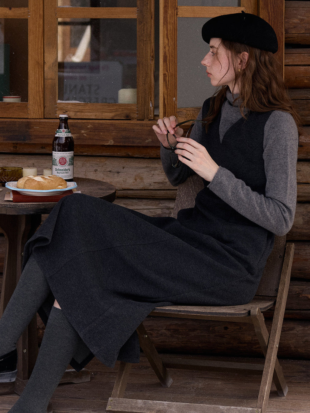 Emmie V-Neck Wool Sleeveless Dress