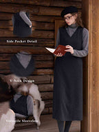 Emmie V-Neck Wool Sleeveless Dress