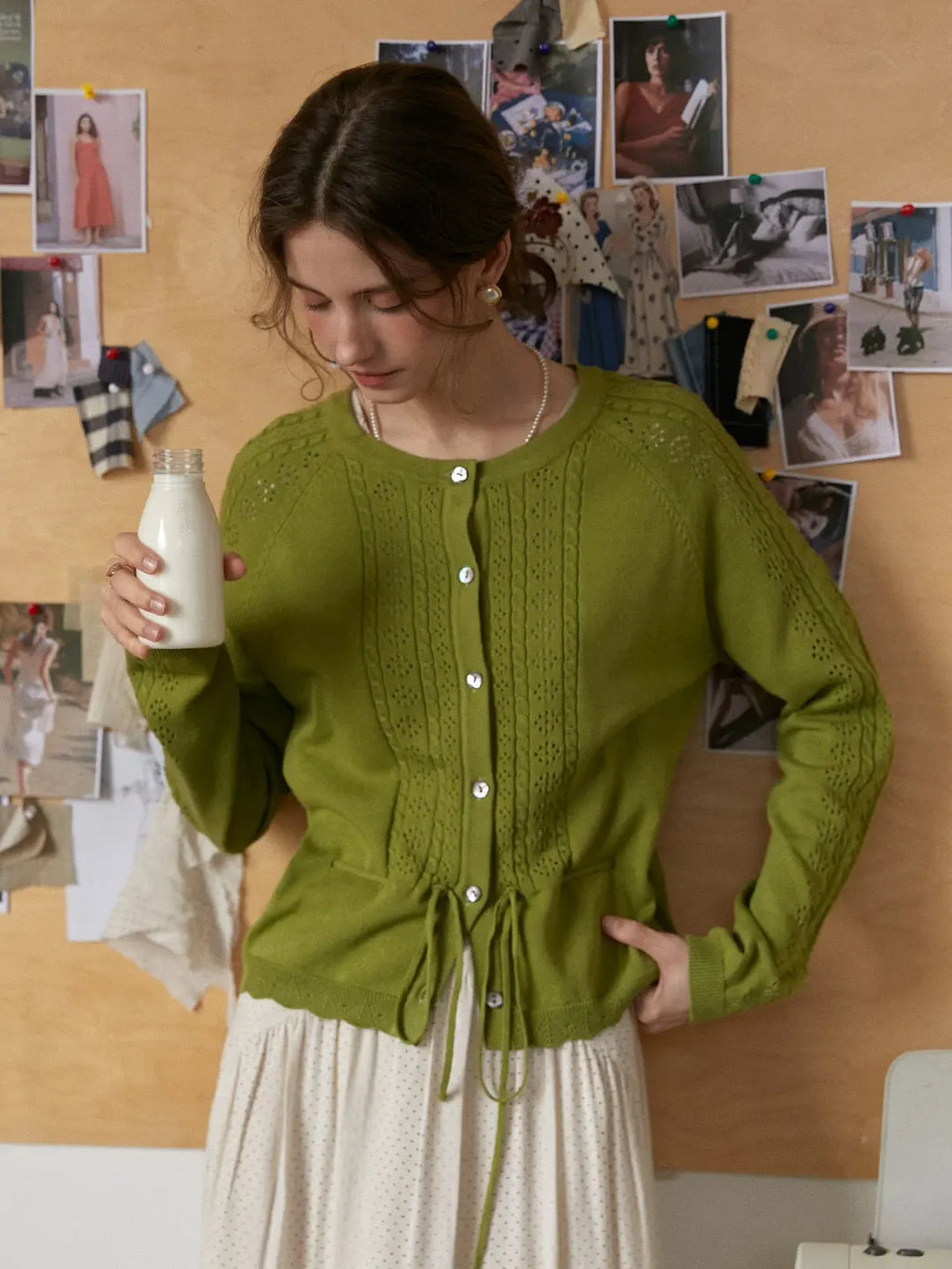 Winifred Round Neck Linen Cardigan