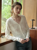Elouise V-Neck Wool Cardigan