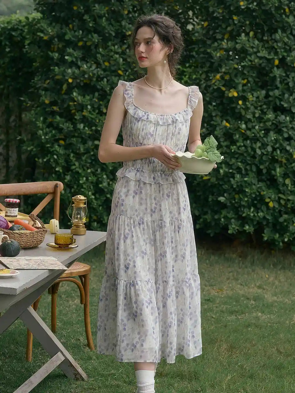 【Final Sale】Etta Square Neck Floral Dress