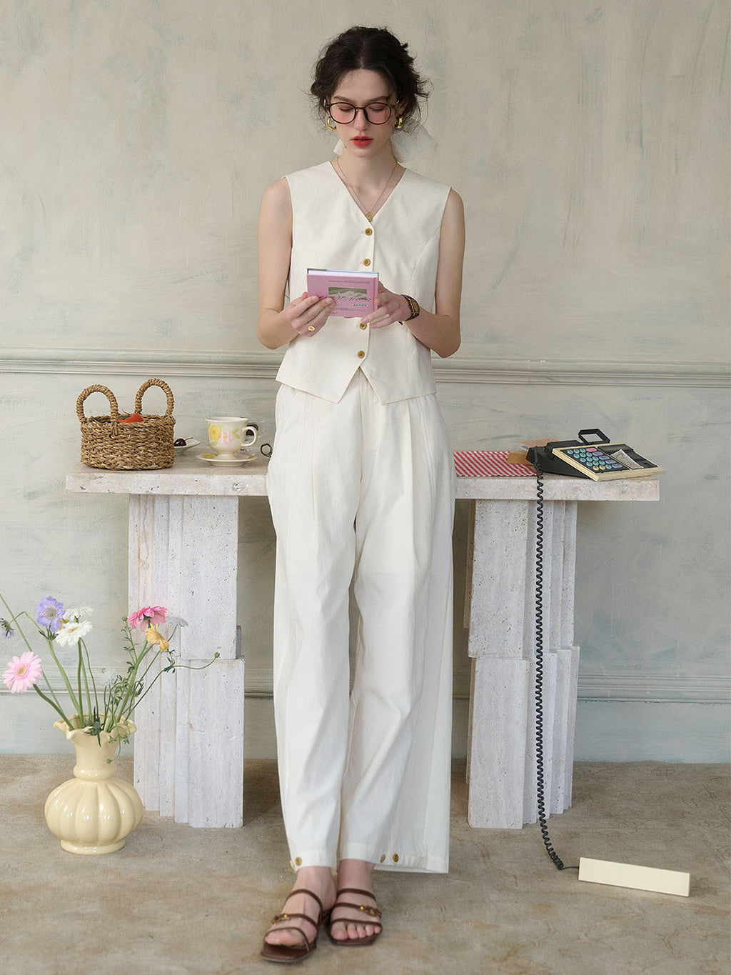 Briella Casual High-waisted Straight Trousers