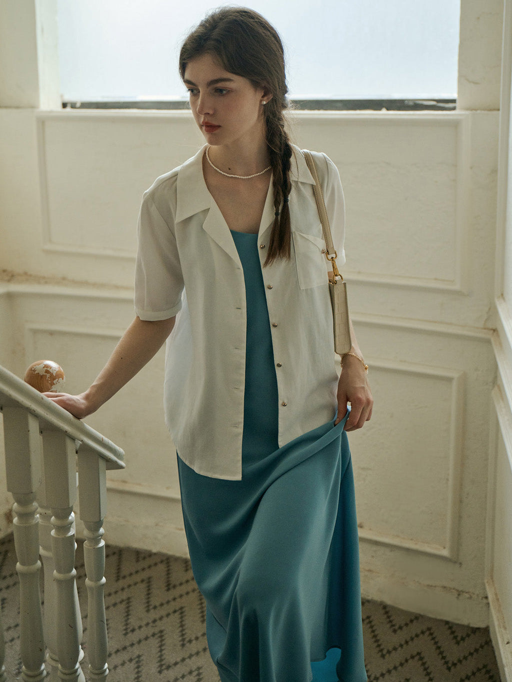 【Final Sale】Nancy Simple V-Neck Slip Dress