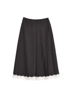 【Final Sale】Saige Pleated Lace A-Line Skirt