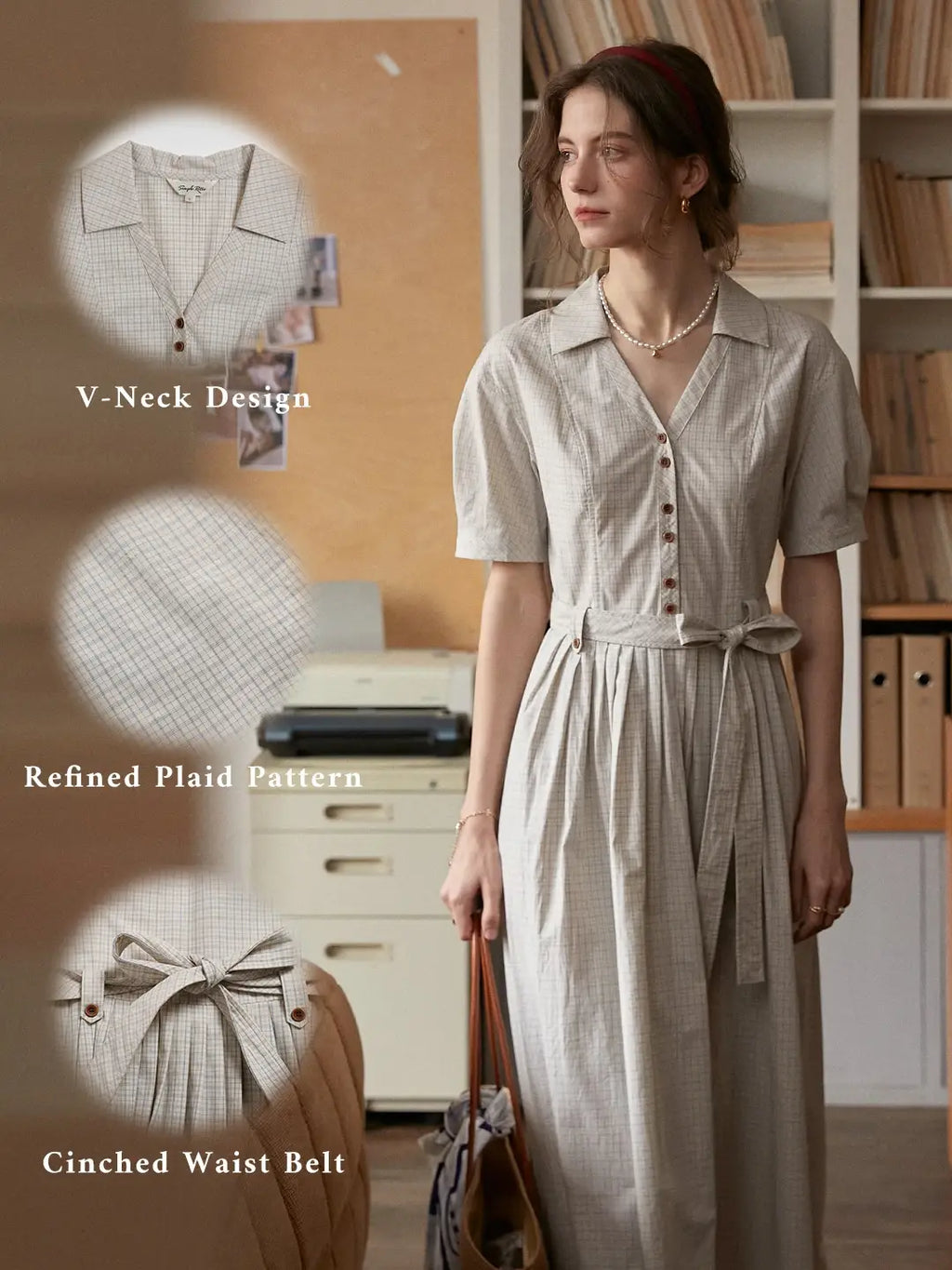 Jamie Lapel 100% Cotton Dress