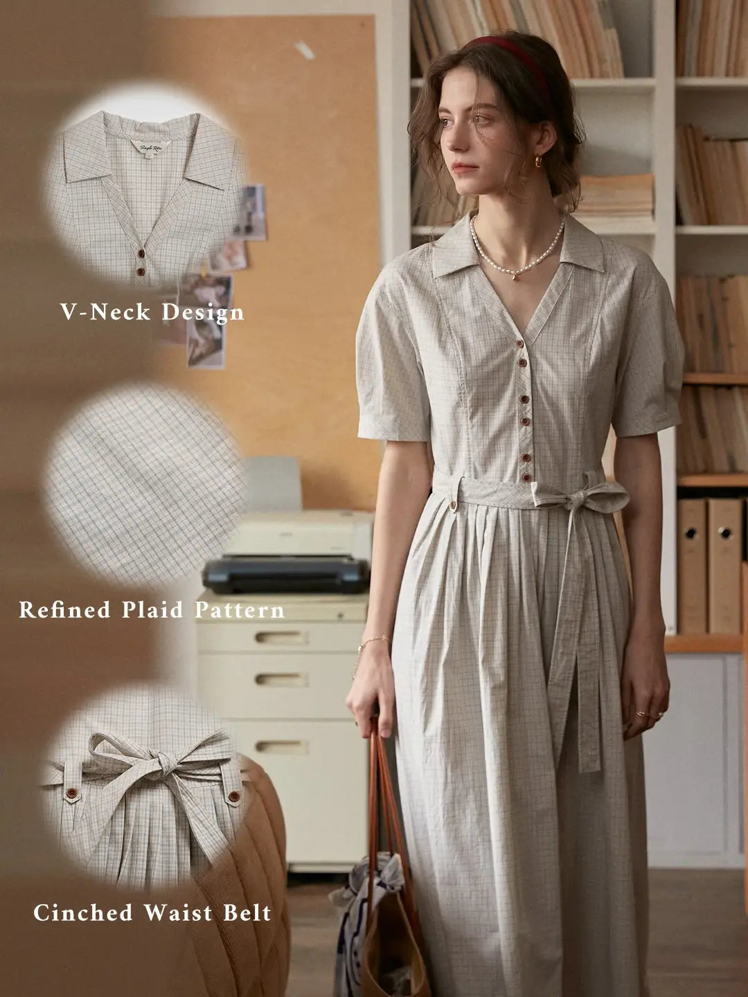 Jamie Lapel 100% Cotton Dress
