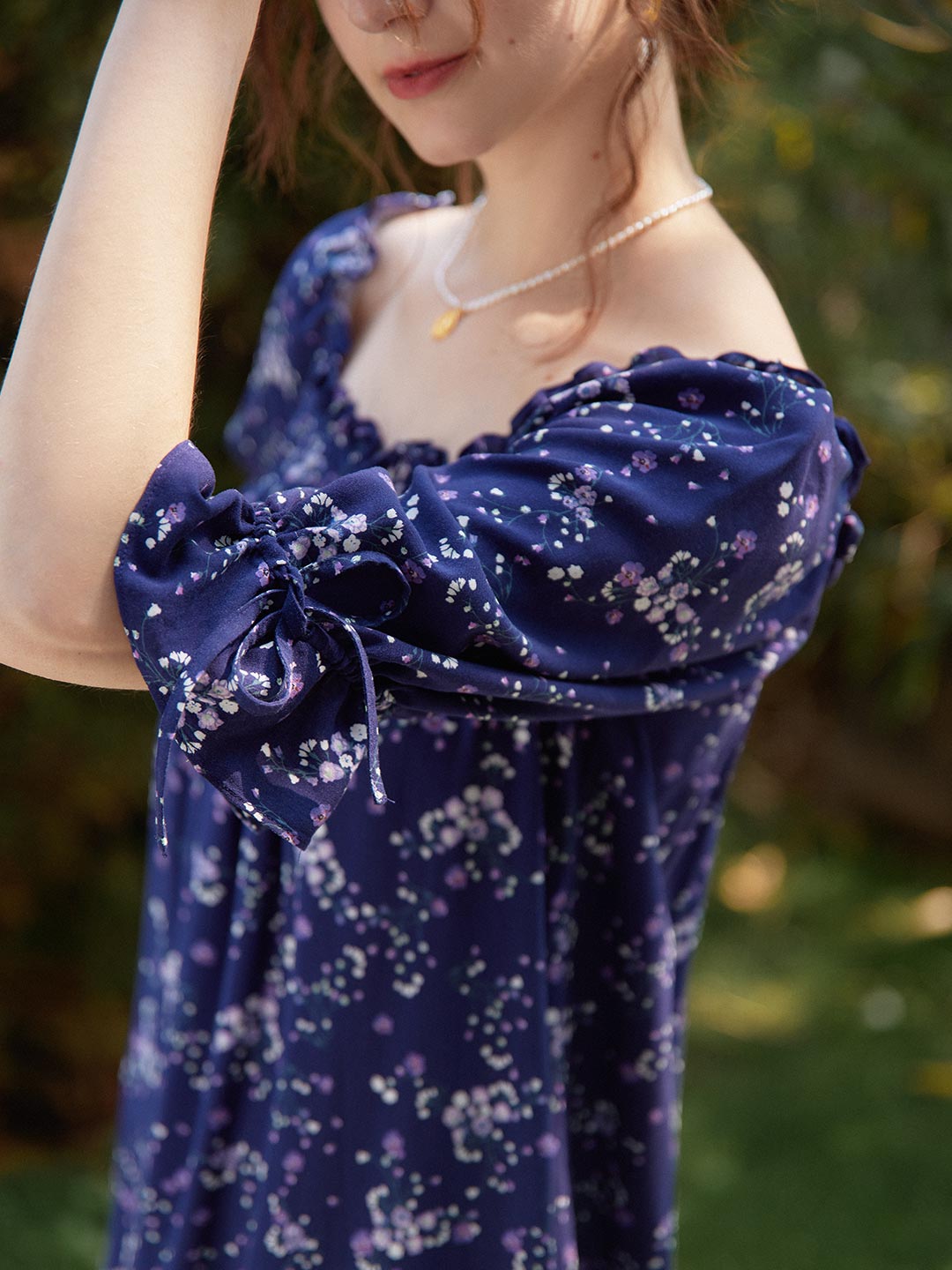 【Final Sale】Belle Square Collar Midi Pleated Dress