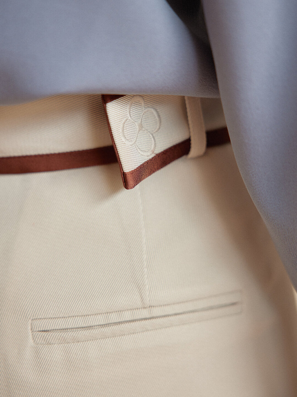 Odette Straight Beige Midi Skirt
