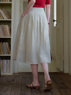 Alexandra Pleated Lyocell Skirt