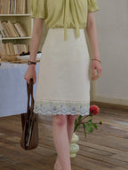 Annie Color Embroidery 100% Cotton Skirt