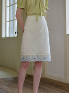Annie Color Embroidery 100% Cotton Skirt