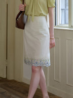 Annie Color Embroidery 100% Cotton Skirt