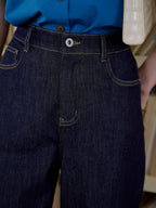 Aspen Straight-leg Cuffed Cotton Jeans