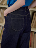 Aspen Straight-leg Cuffed Cotton Jeans