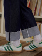Aspen Straight-leg Cuffed Cotton Jeans