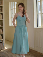 【Final Sale】Saylor Lace Cotton Sleeveless Dress