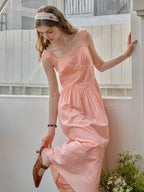 【Final Sale】Ana Sweetheart Neck Lace 100% Cotton Dress