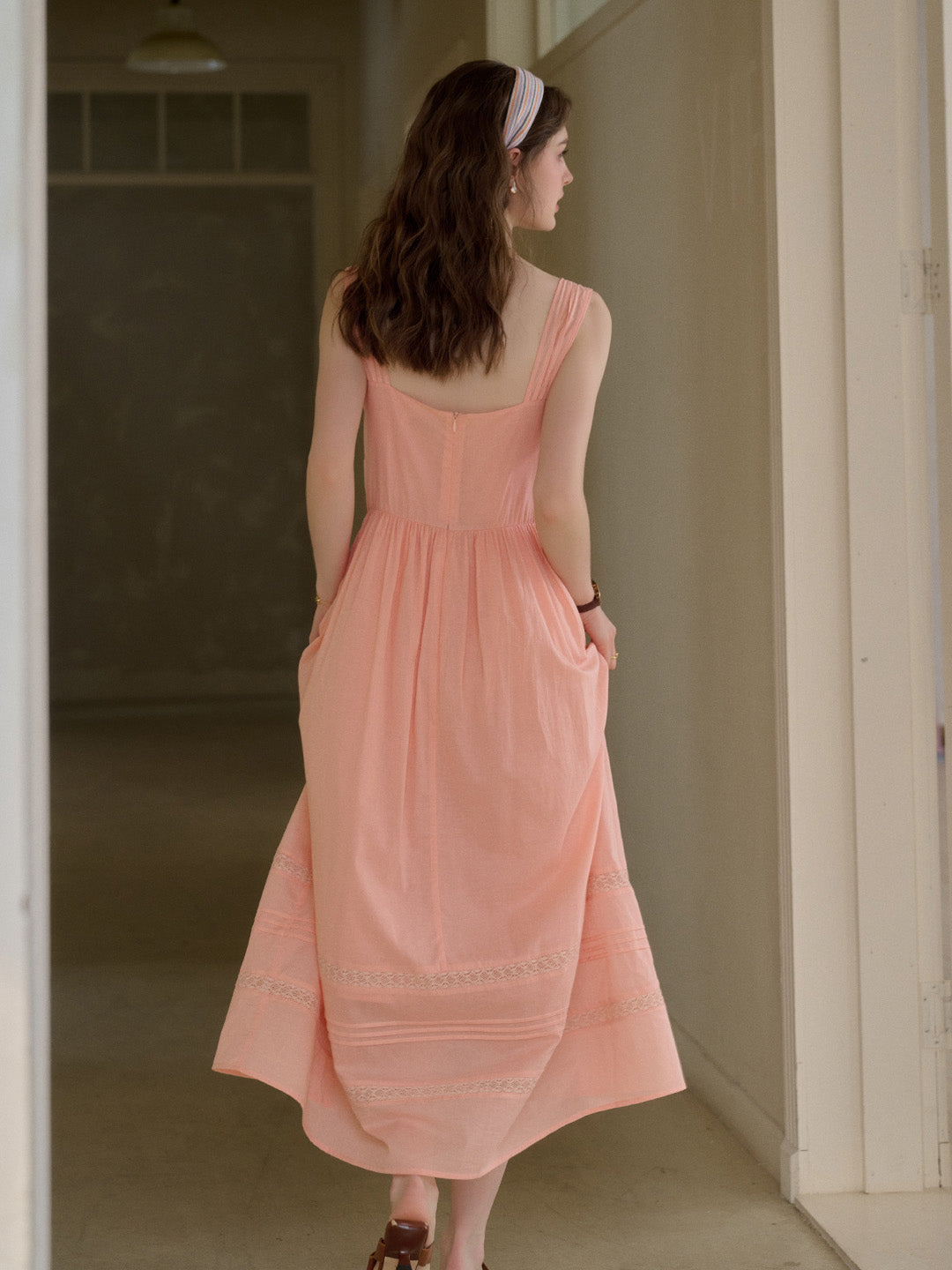 【Final Sale】Ana Sweetheart Neck Lace 100% Cotton Dress