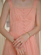 【Final Sale】Ana Sweetheart Neck Lace 100% Cotton Dress