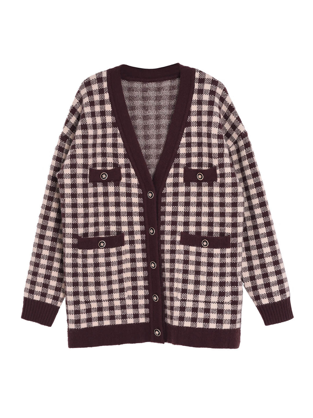 【Final Sale】Ansley Checkerboard Knit Cardigan