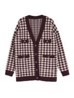【Final Sale】Ansley Checkerboard Knit Cardigan