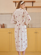 【Final Sale】Keyla Floral Embroidery V-Neck Cotton Dress