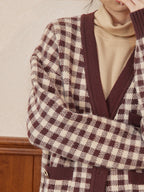 【Final Sale】Ansley Checkerboard Knit Cardigan