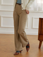 Teresa Khaki Flared Trousers