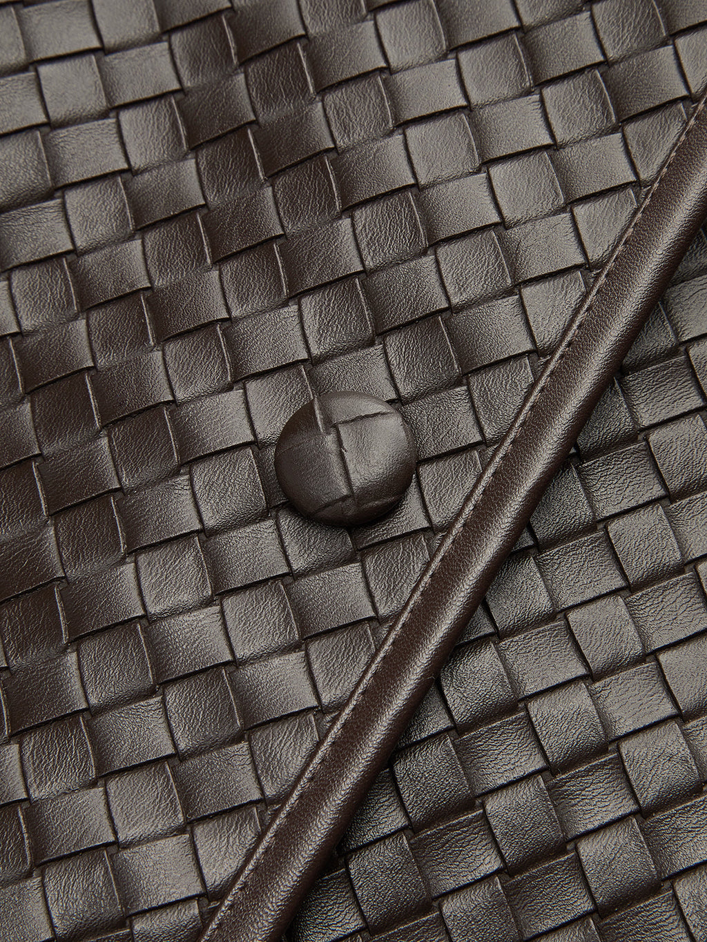 Woven-Texture Faux Leather Blazer