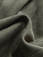 Suede Effect Cinched Waist Jacket