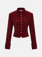 Stand Collar Metal Detail Jacket