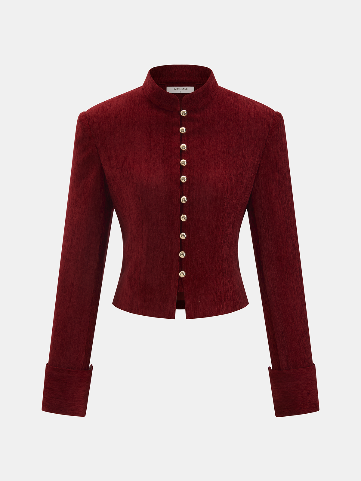 Stand Collar Metal Detail Jacket