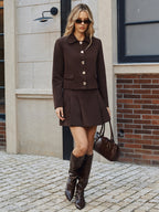 Collared Metal Button Jacket