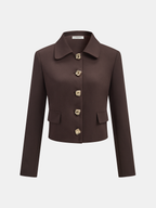 Collared Metal Button Jacket