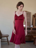 【Final Sale】Jennifer Ruffled V-neck Slip Dress