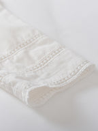 Fiona 100% Cotton White Midi Dress