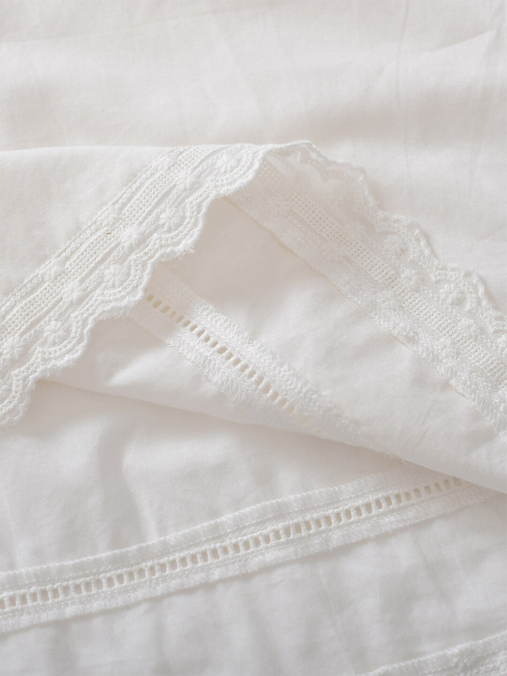 Fiona 100% Cotton White Midi Dress