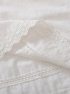 Fiona 100% Cotton White Midi Dress