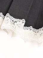 【Final Sale】Saige Pleated Lace A-Line Skirt